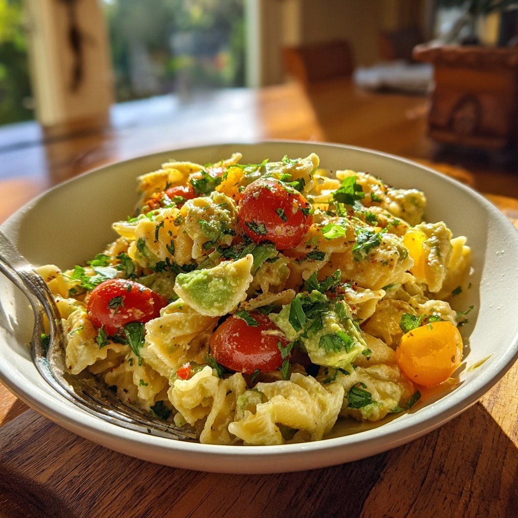 Taco Pasta Salad Avocado Bowl