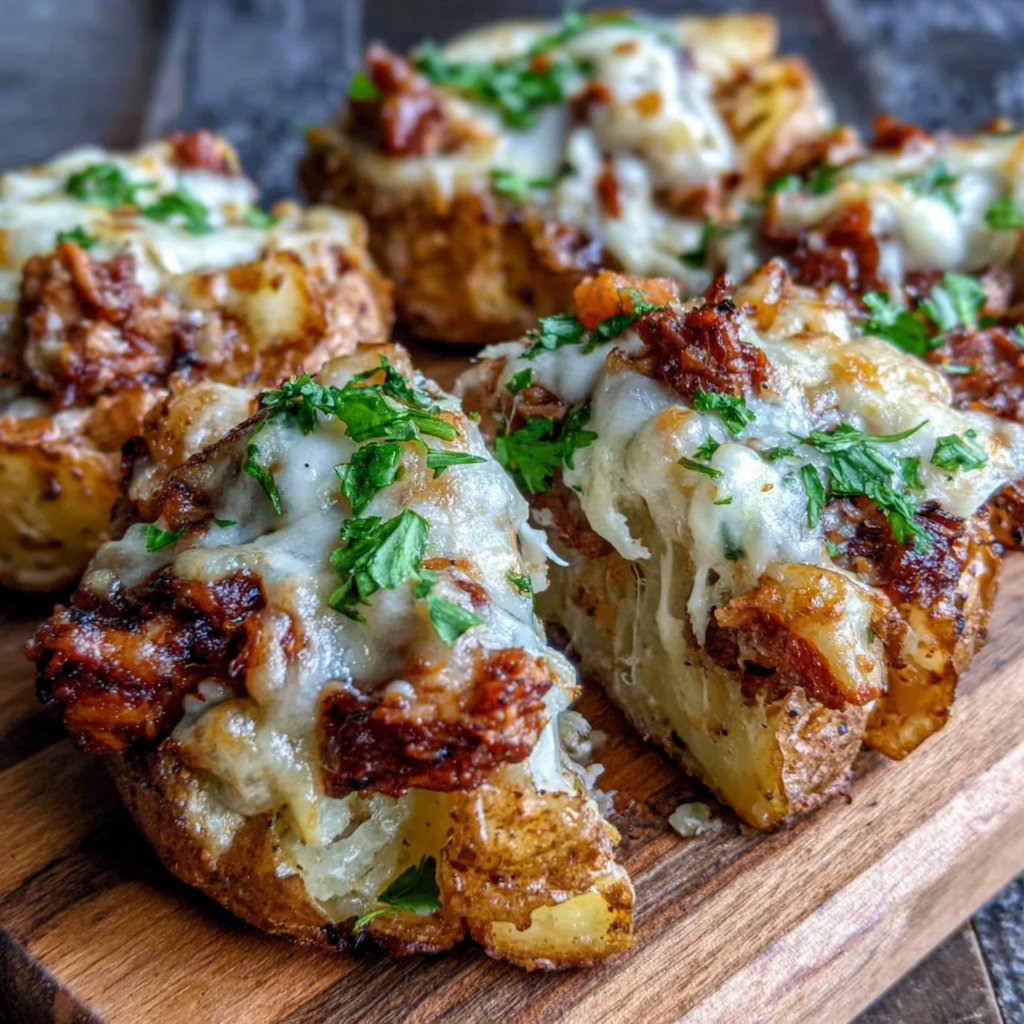 Chicken Chili Loaded Potatoes
