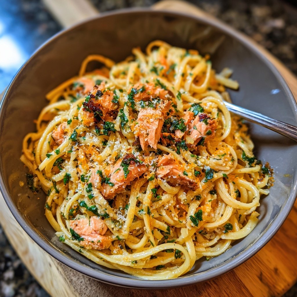 Zesty Orange Salmon Pasta