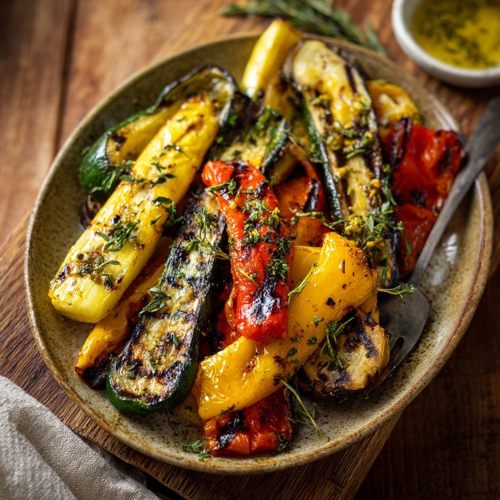 Healthy Lemon Herb Grilled Veggies