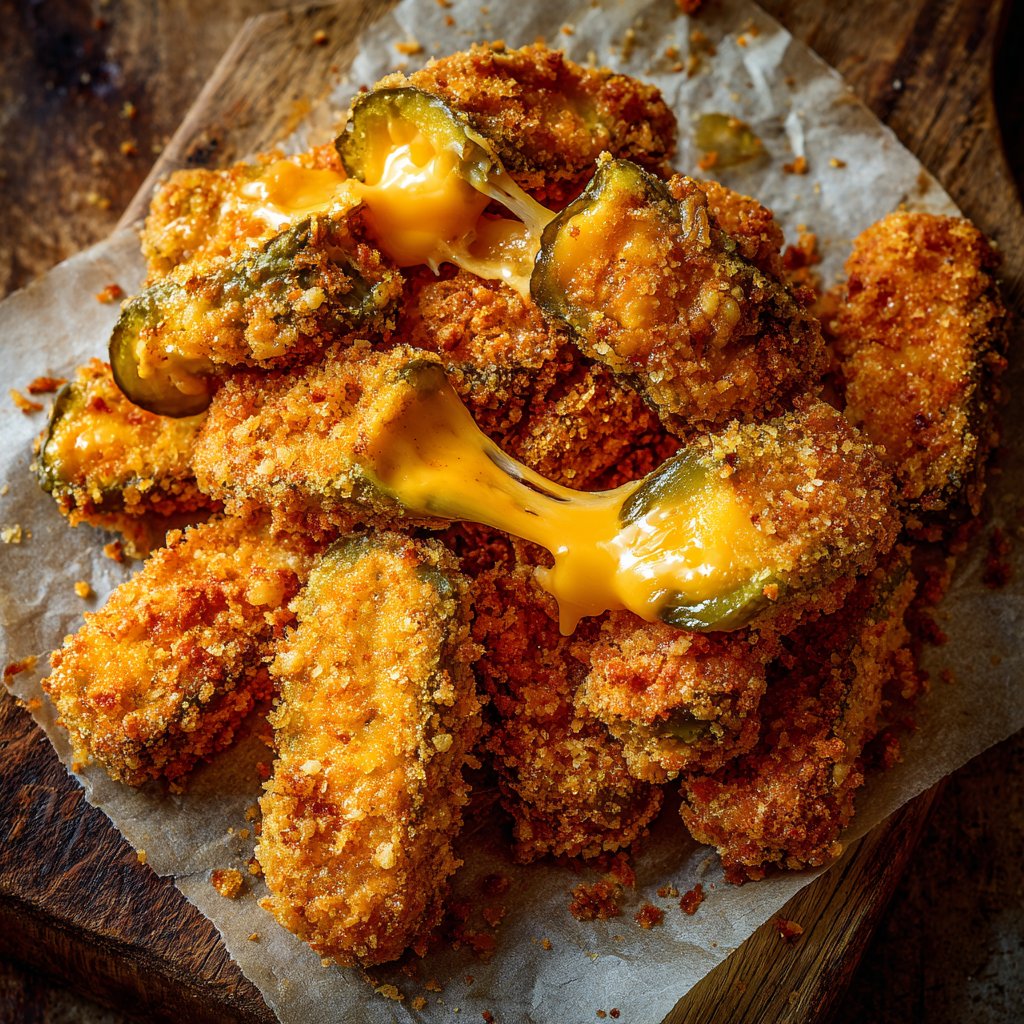 Spicy Pickle and Cheese Dippers